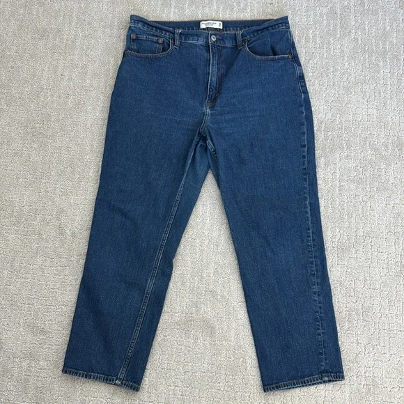 Abercrombie & Fitch “Ankle Straight Ultra High Rise” jeans denim medium wash - Picture 2 of 7